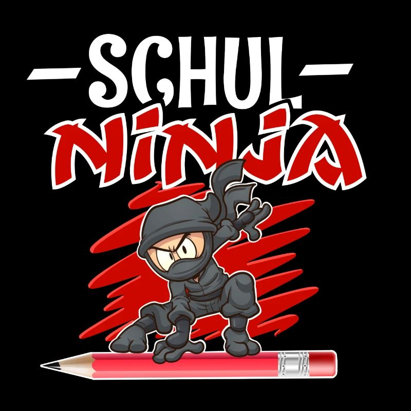 Écolier de formation ninja scolaire
