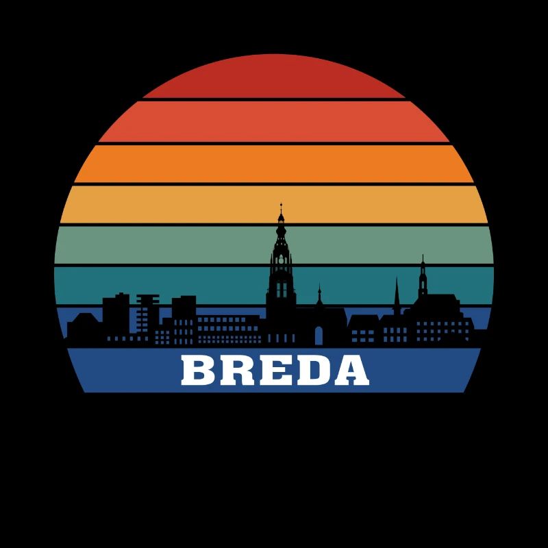 Breda Skyline Silhouette Souvenir Drapeau Pays-Bas