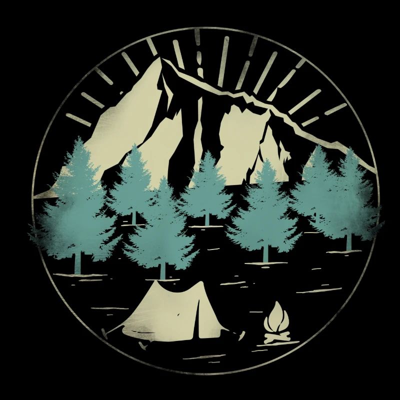 Mountains nature tents