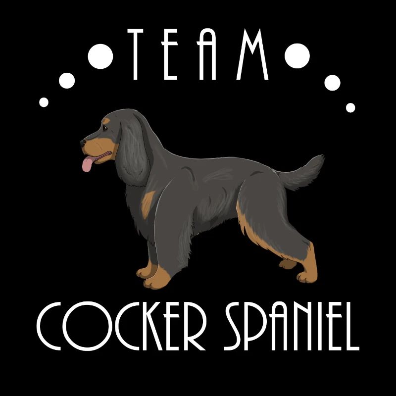 Team Cocker Spaniel - Schwarz und Hellbraun