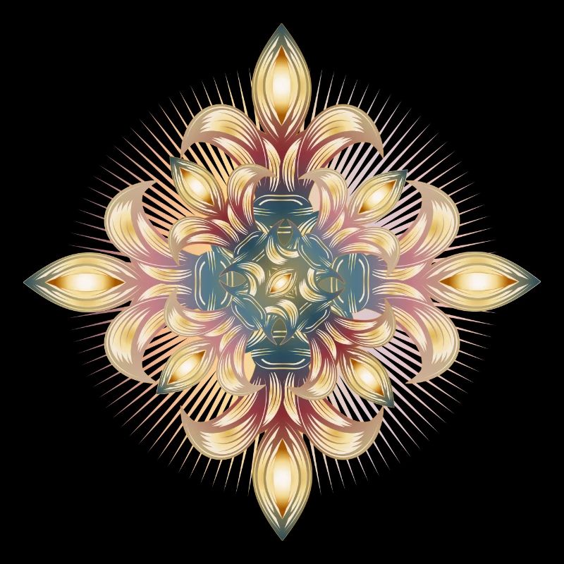 impressive cross of stylized lilies