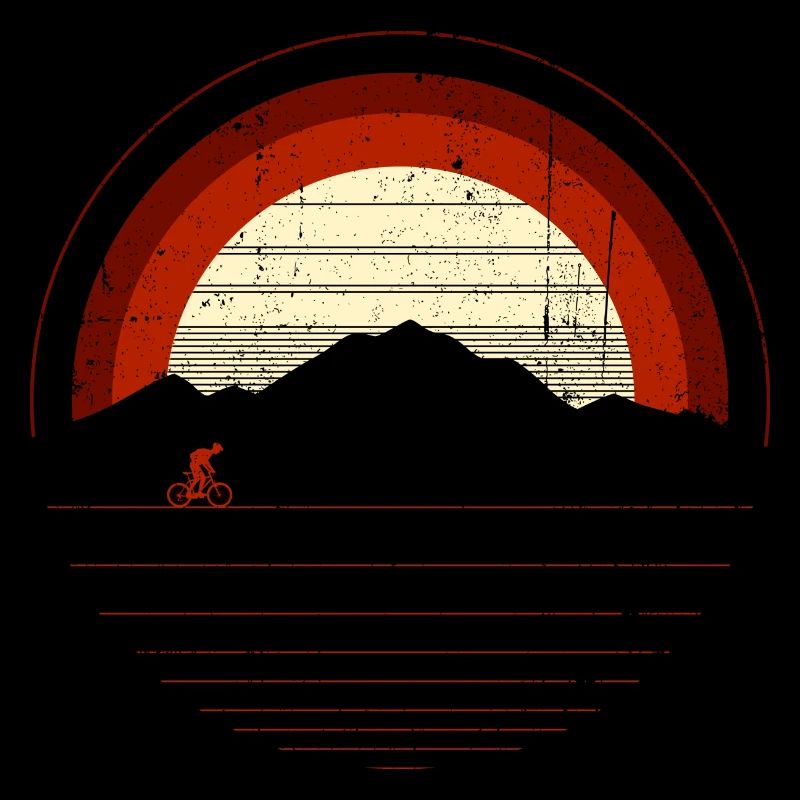Silhouette de la Vélo Sunset Ridge Ride