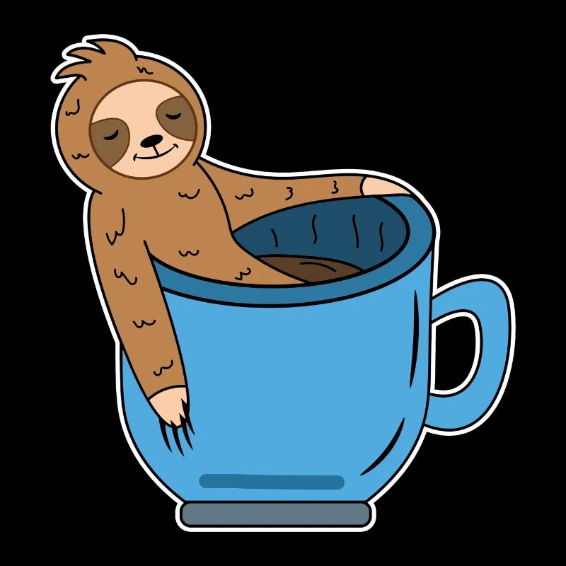 Funny sloth Caffeine Coffee Drinking coffee cup