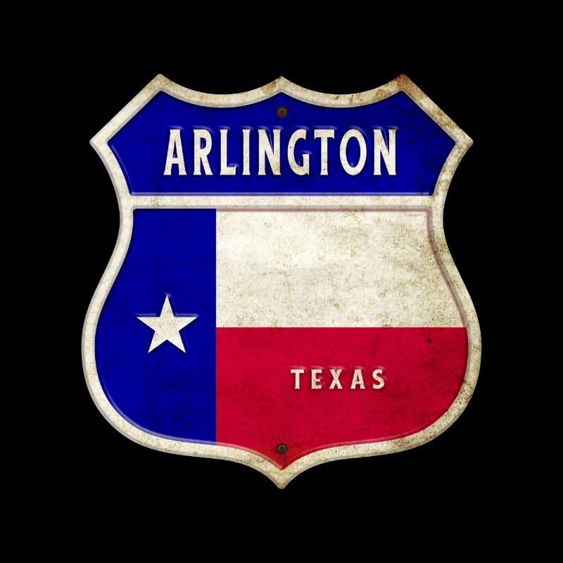 Design du drapeau Arlington Texas Crest