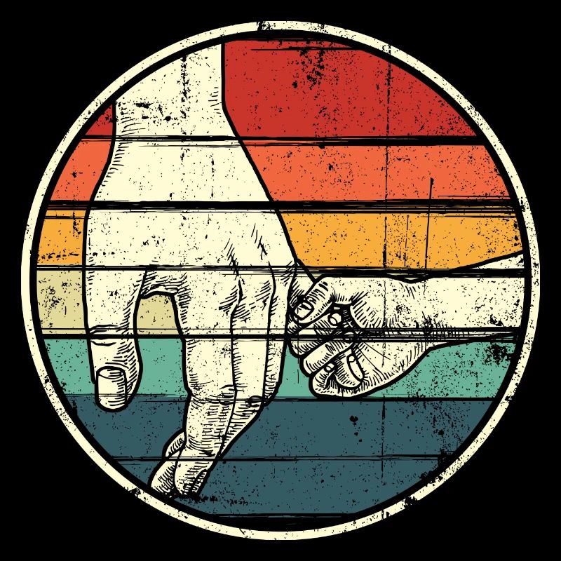 Holding Hands Rainbow Circle