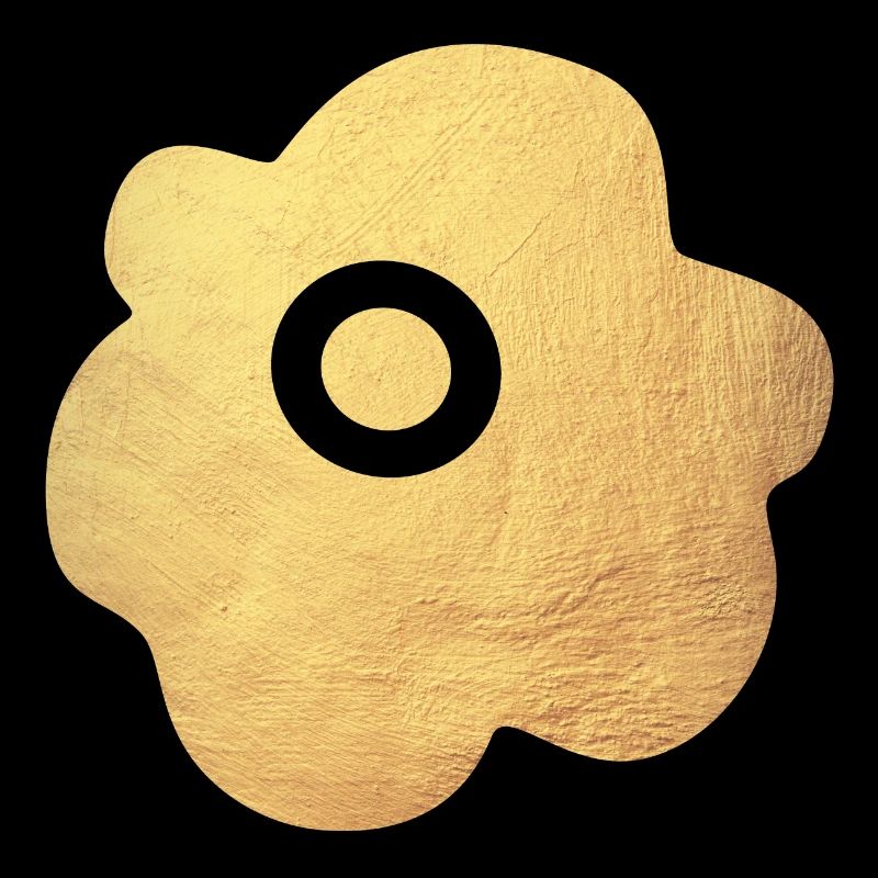 Yoga fleur fleur or symbole fleur abstrait fan