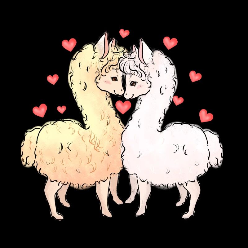 Lama Cadeau de Saint-Valentin