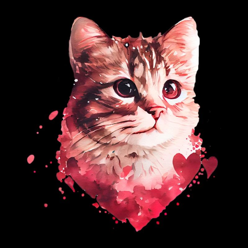 Chat Cadeau de Saint-Valentin