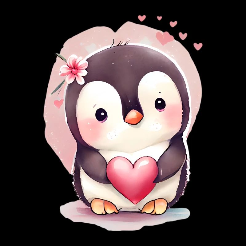 Cadeau de Saint-Valentin Pingouin