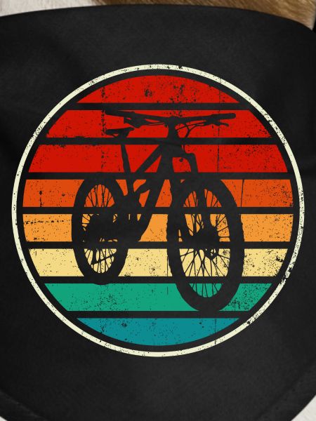Retro Rainbow Bicycle Sunset