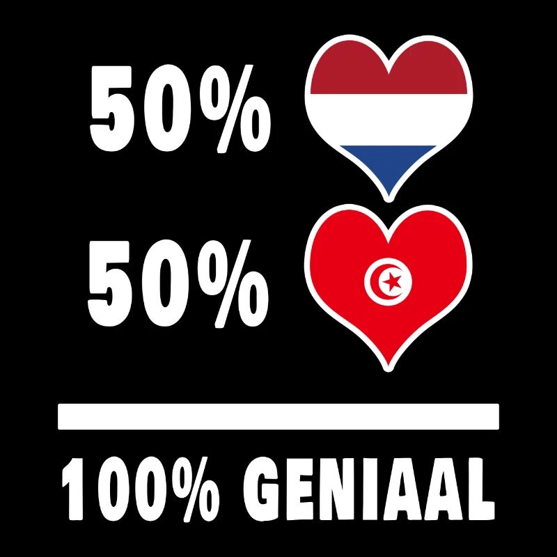 Tunisie et Pays-Bas 100% Genius flag