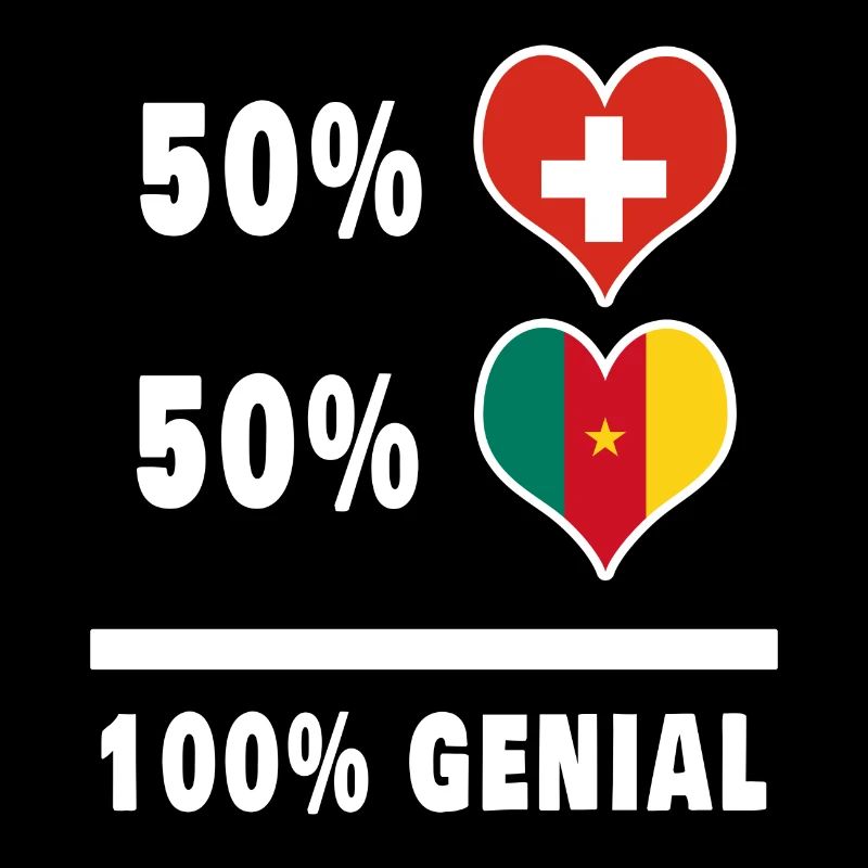 Cameroun et Suisse 100% Drapeau Génial