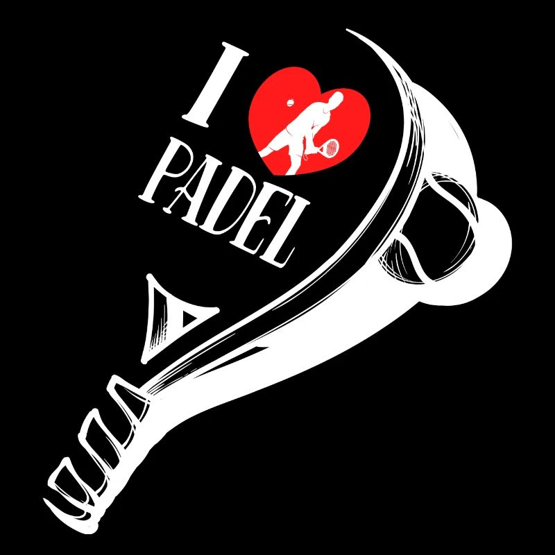 Bälle Schläger Ich Liebe Padel Herz Statement