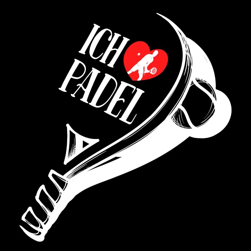 Herz Ich Liebe Padel Statement Spieler Training