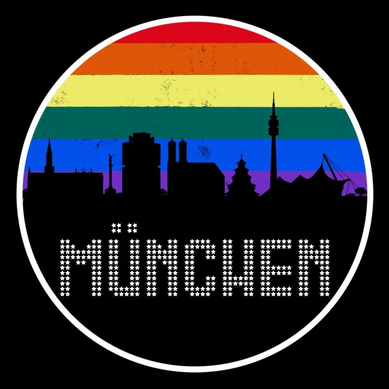 München Skyline Regenbogen