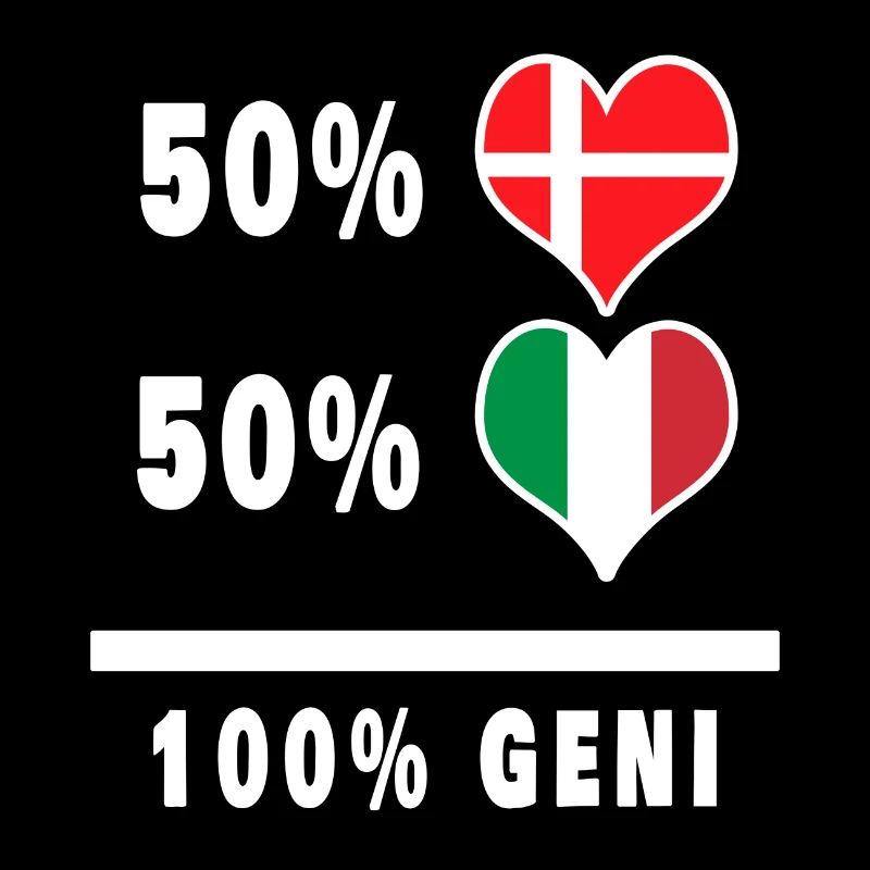 Italy and Denmark 100% genius flag