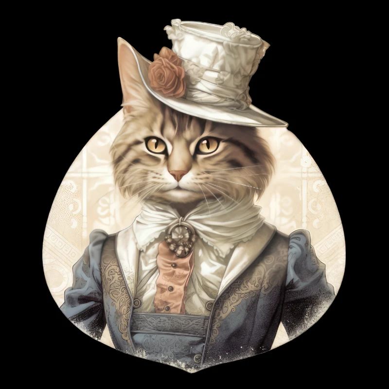 Cat in 1800 Years Style Dressed Noble Baroque