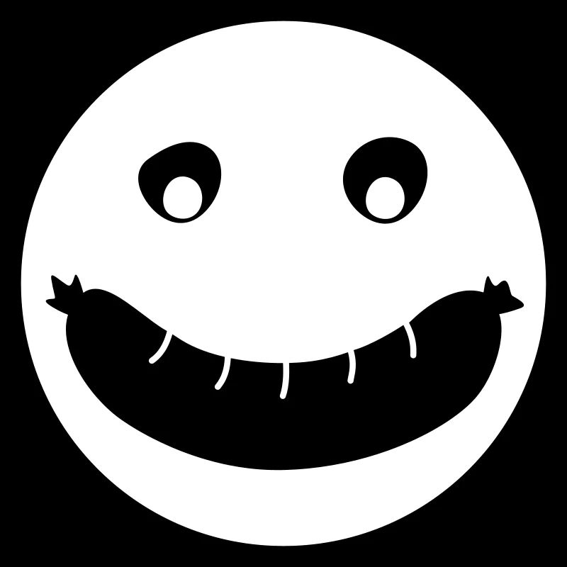 Grillen Monster Bratwurst Fan Camping Smiley Hobby