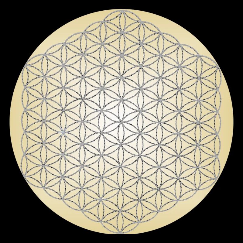 Blume des Lebens Silber - 5. Dimension - Mandala