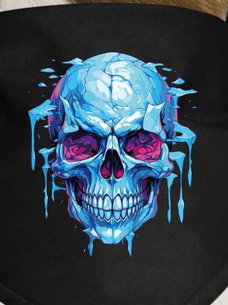 Neon Eis Schädelkunst