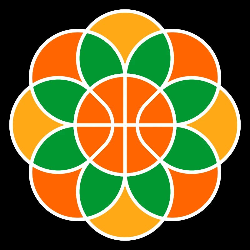 Mandala de fleur de basket-ball
