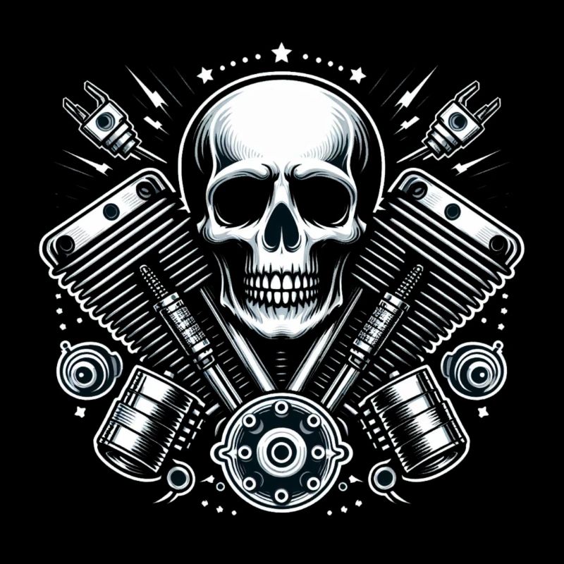 Conception de crâne de motard 2