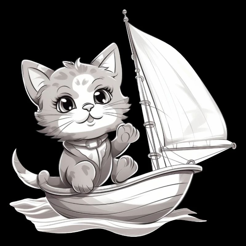 Chat à voile sur dériveur