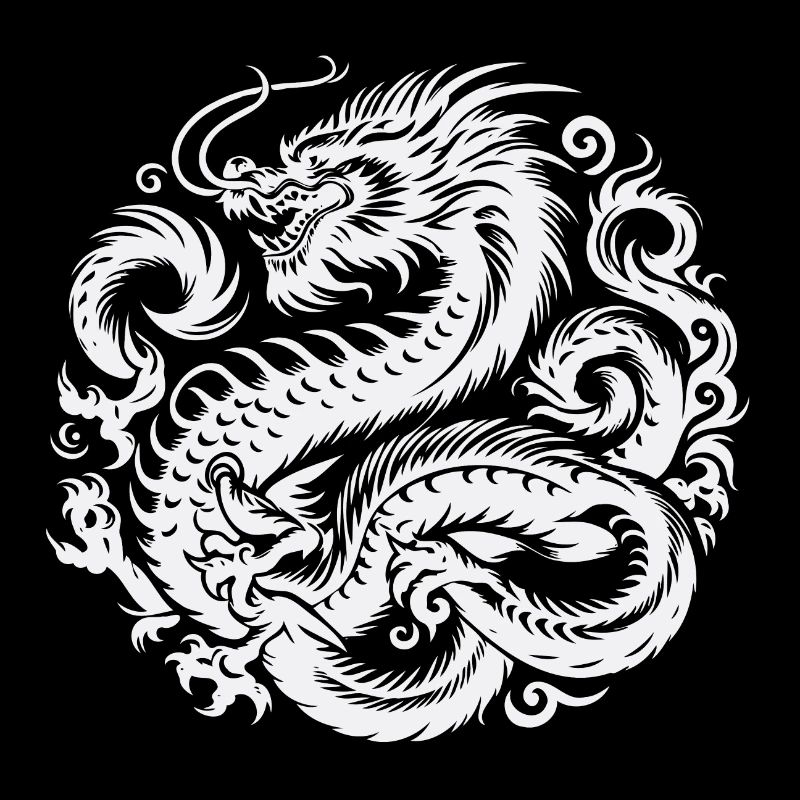 Tatouage de dragon chinois