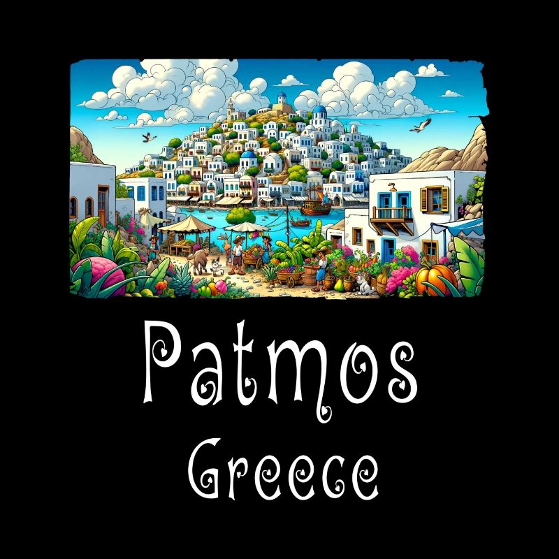 Patmos, Grèce, île de vacances, plage