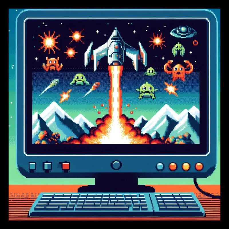 Retro-Flugzeug-Spiel