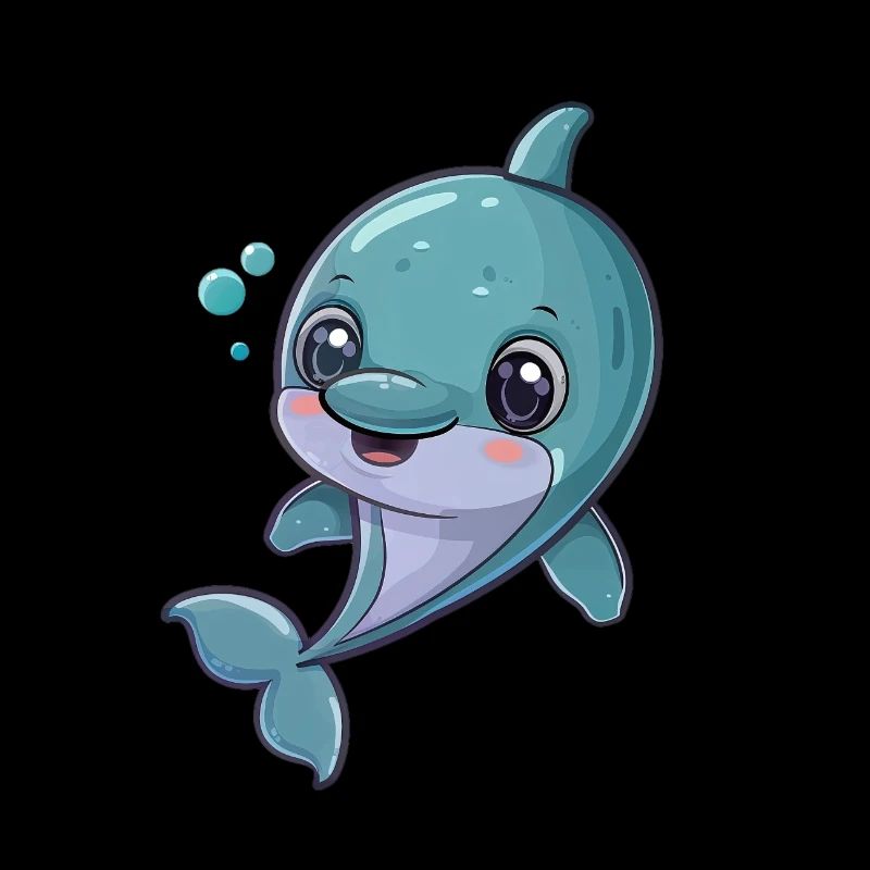 Cheerful dolphin underwater