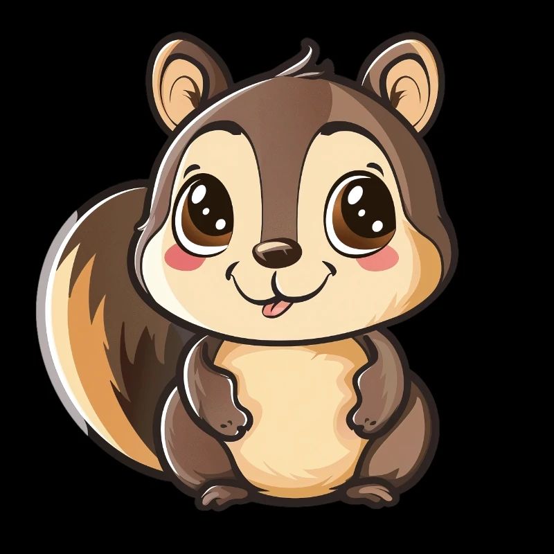 Amis chipmunk de dessin animé mignon