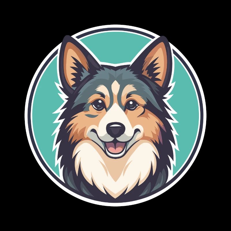 Isländischer Schäferhund Hunderasse Karikatur Kawaii