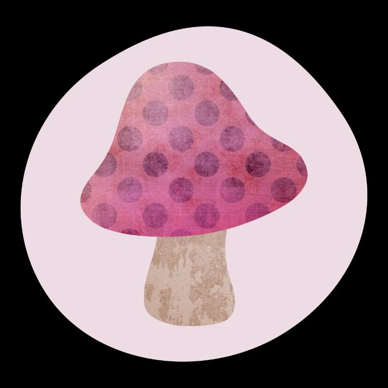 Pilz Kreis Herbst rosa Mädchen Märchen Punkte Wald