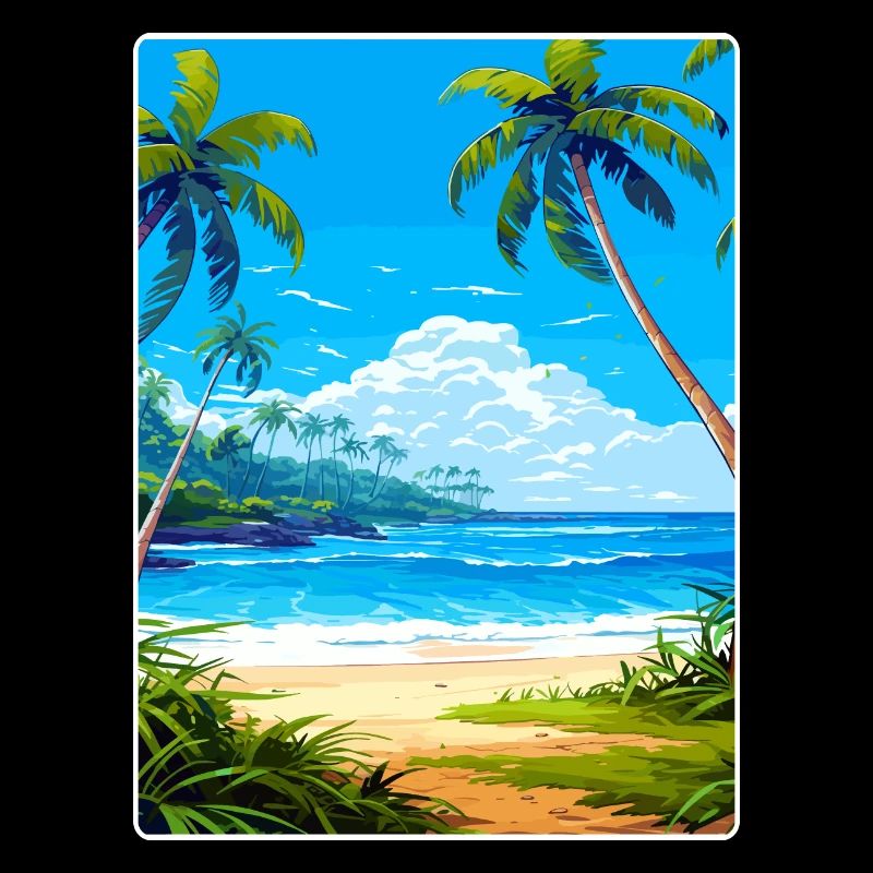 Barbade Caraïbes Voyage Affiche Souvenir Peinture WP