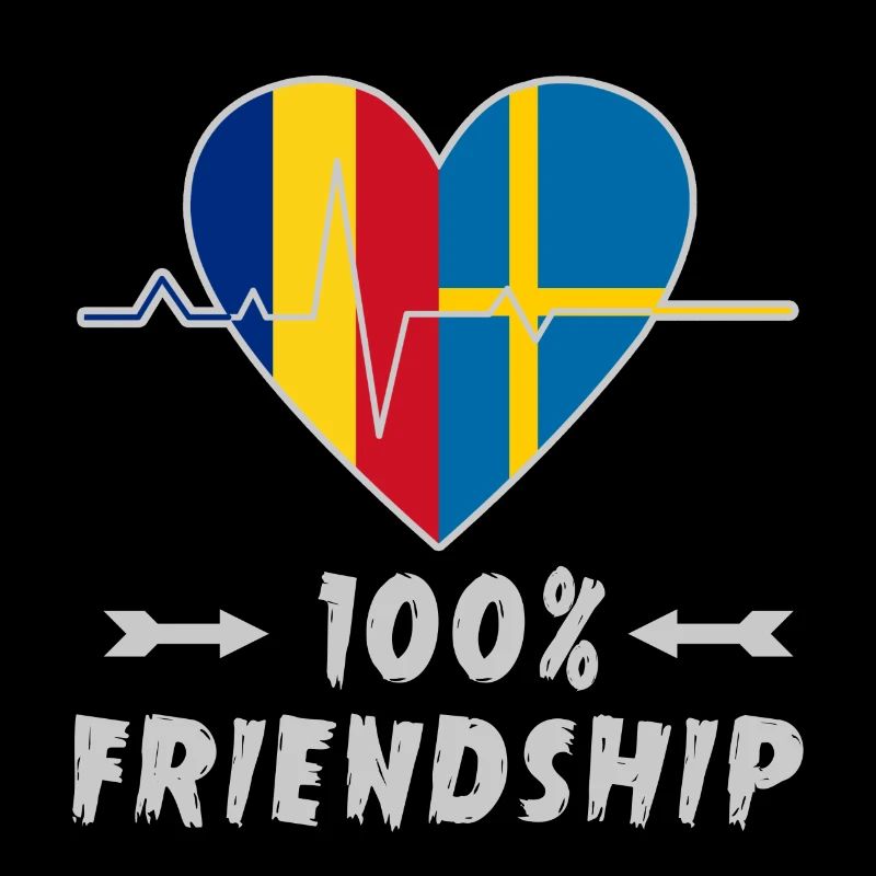Rumänien und Schweden 100% Freundschaft