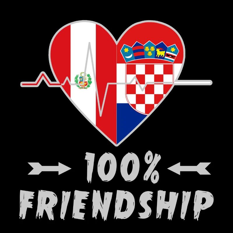 Peru und Kroatien 100% Freundschaft