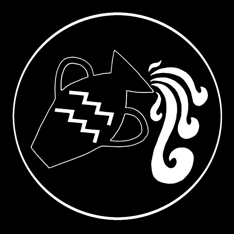 Signe du zodiaque verseau (blanc)