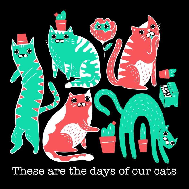 C’est l’époque de nos chats – Retro Cat Art