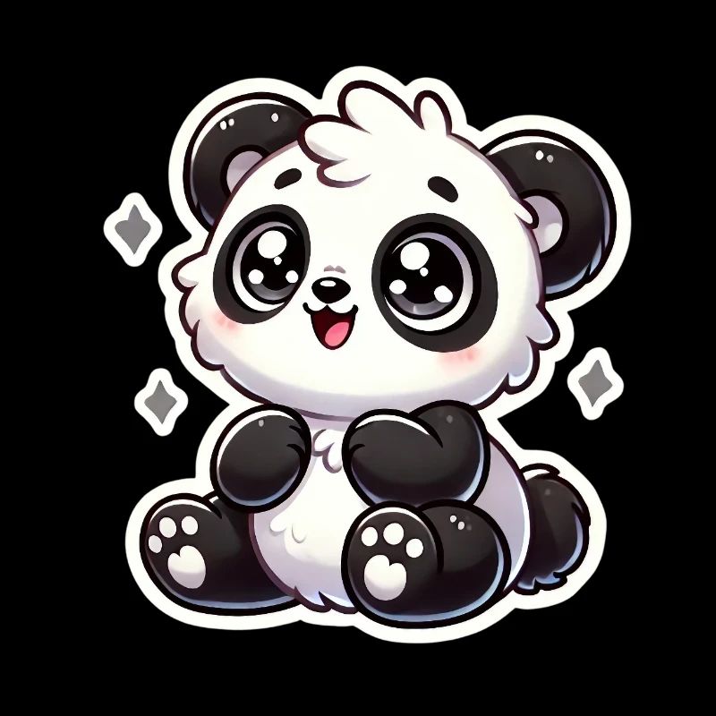 Fröhlicher Chibi-Panda