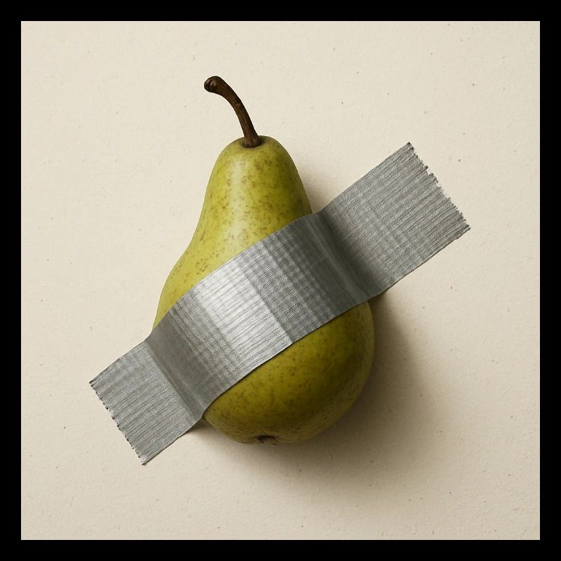 Abstract Pear Metaphorical Artwork