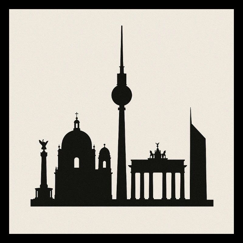 Silhouette de la ligne d’horizon de Berlin