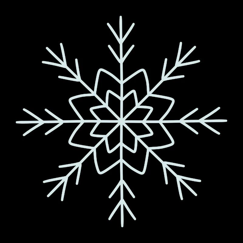 Conception artistique complexe de ligne de flocon de neige