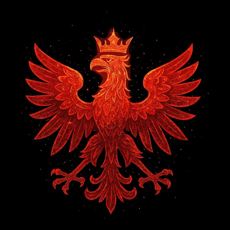 Poland Polska Eagle Flag Red Glitter Gift