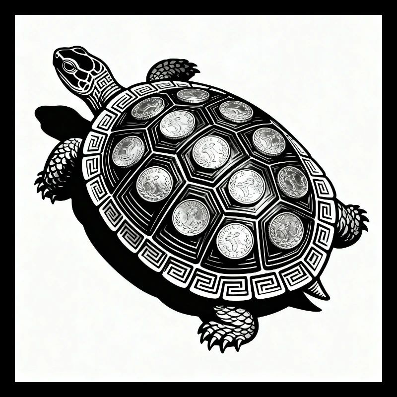 Münz-Schildkröte Geometrie