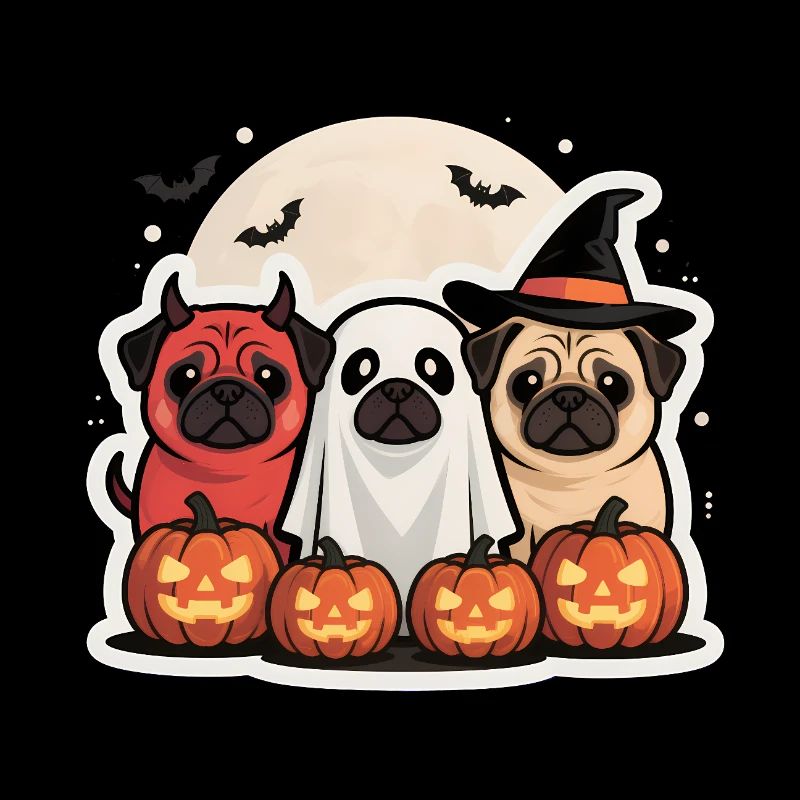 Pug Halloween Costume Funny Pumpkin Gift