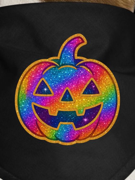 Rainbow Glitter Pumpkin