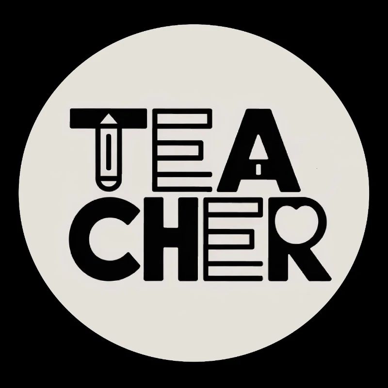 Lehrerdesign mit Bleistift-Typografie