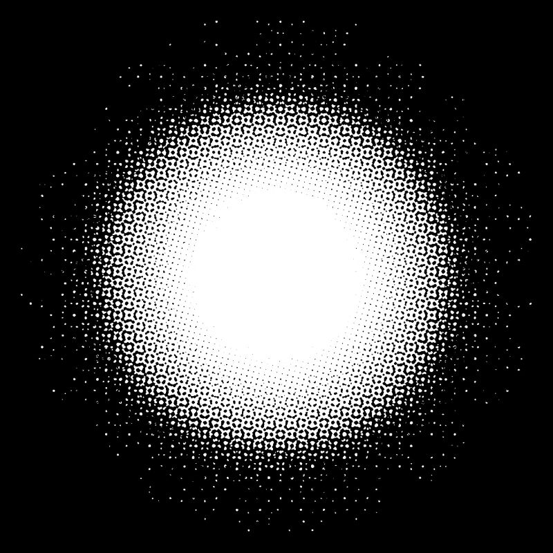 Light Illusion Moon Point Grid Design Circle Round