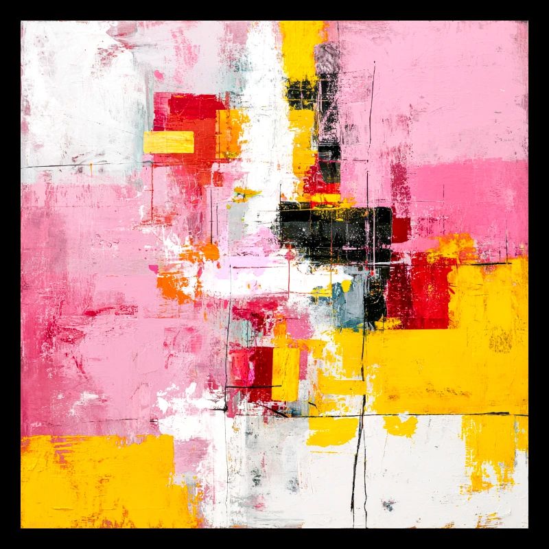 Blocs de couleur abstraits Rose Jaune